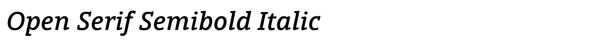 Bild Open Serif Semibold Italic